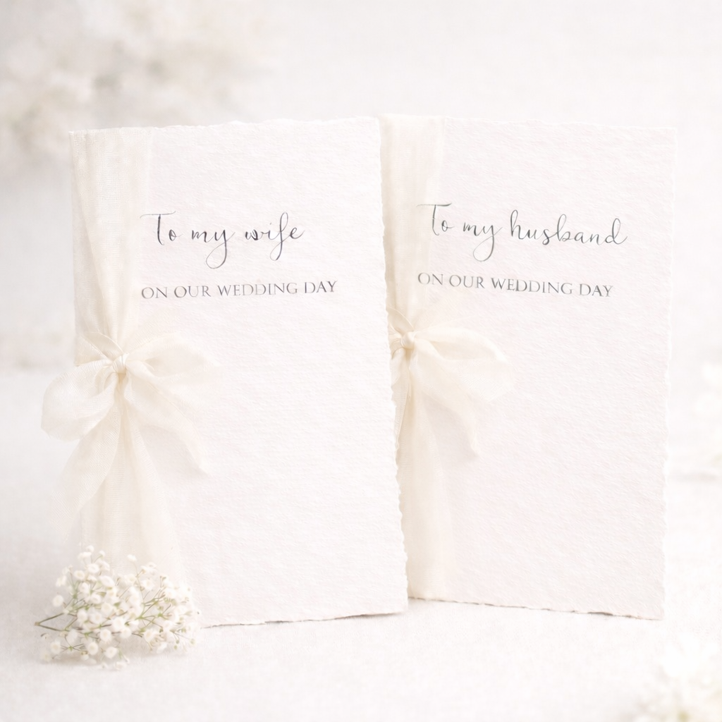 Handmade vow booklets