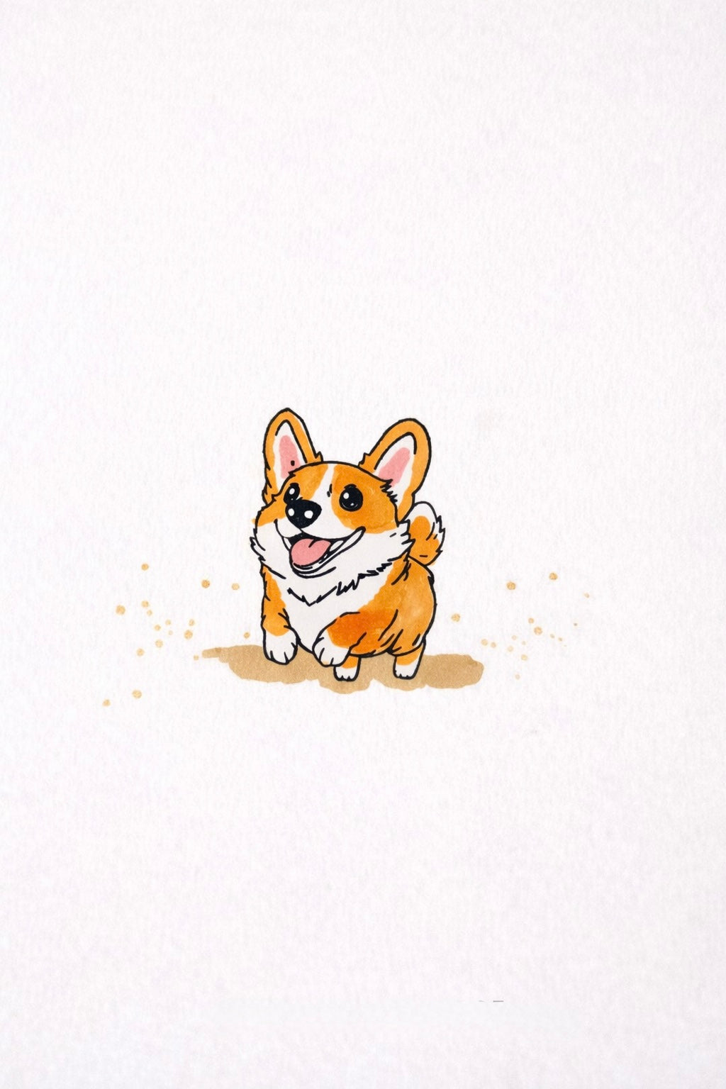 Hello – Blank Corgi Card