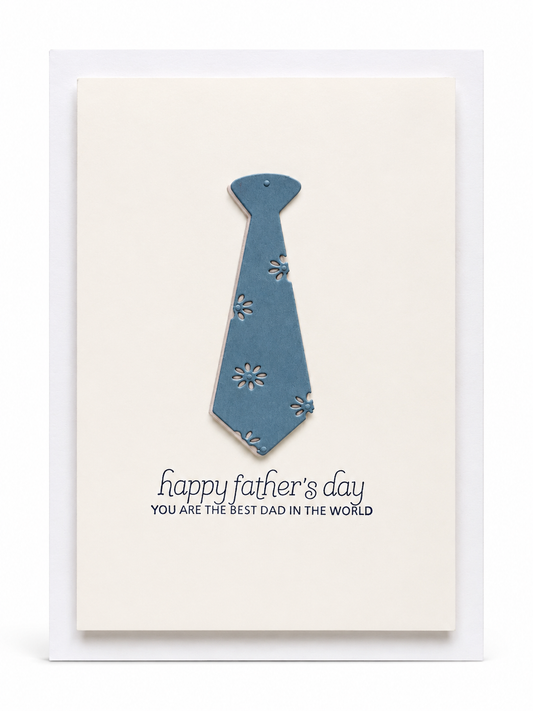Classic Father’s Day Tie Card – Handmade Minimal Father’s Day Card