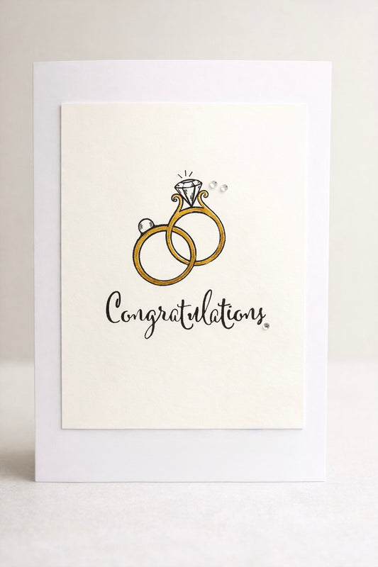 Congratulations – Engagement / Wedding Rings Card