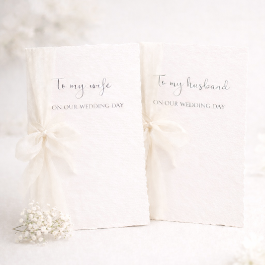 Handmade vow booklets