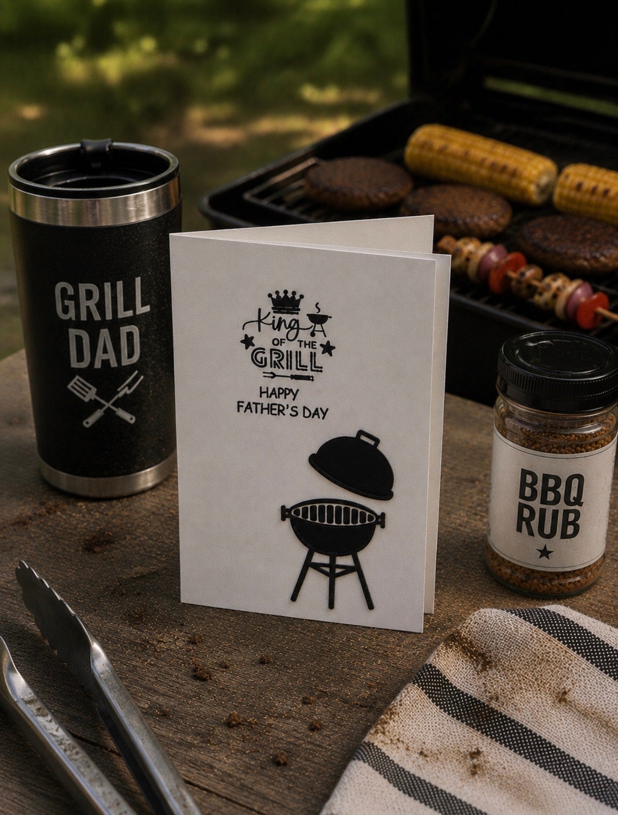 Father’s Day Grill Card – Handmade BBQ Card for Dad