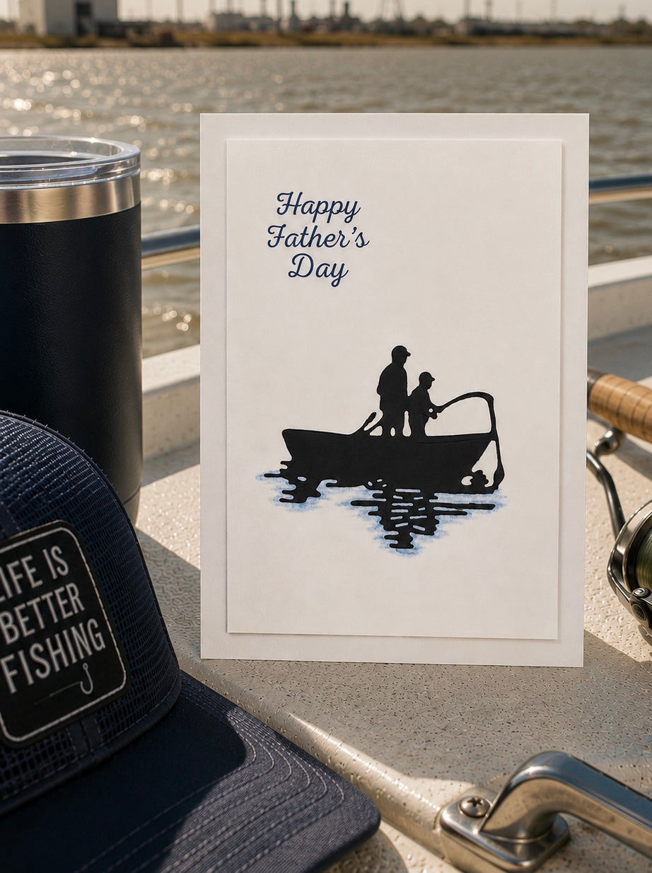 Father’s Day Fishing Card – Handmade Card for Dad