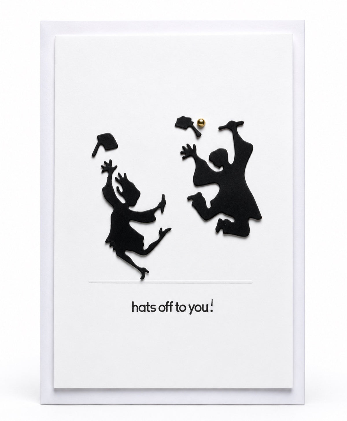 Hats Off to You Graduation Card – Handmade Graduation Greeting Card