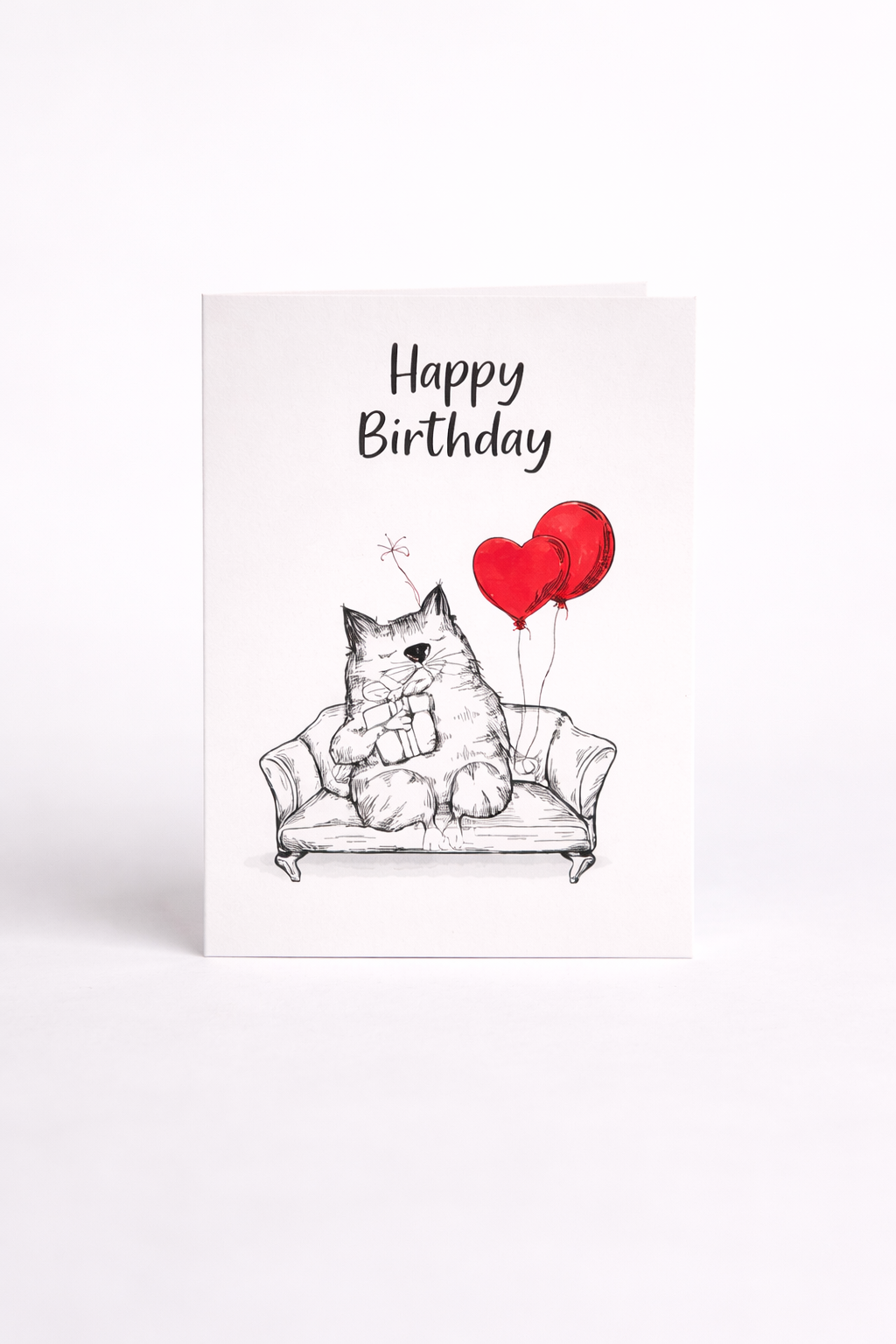 Happy Birthday Cat Card – Cute & Funny 5x7 Birthday Card for Cat Lovers (Choose Your Design)