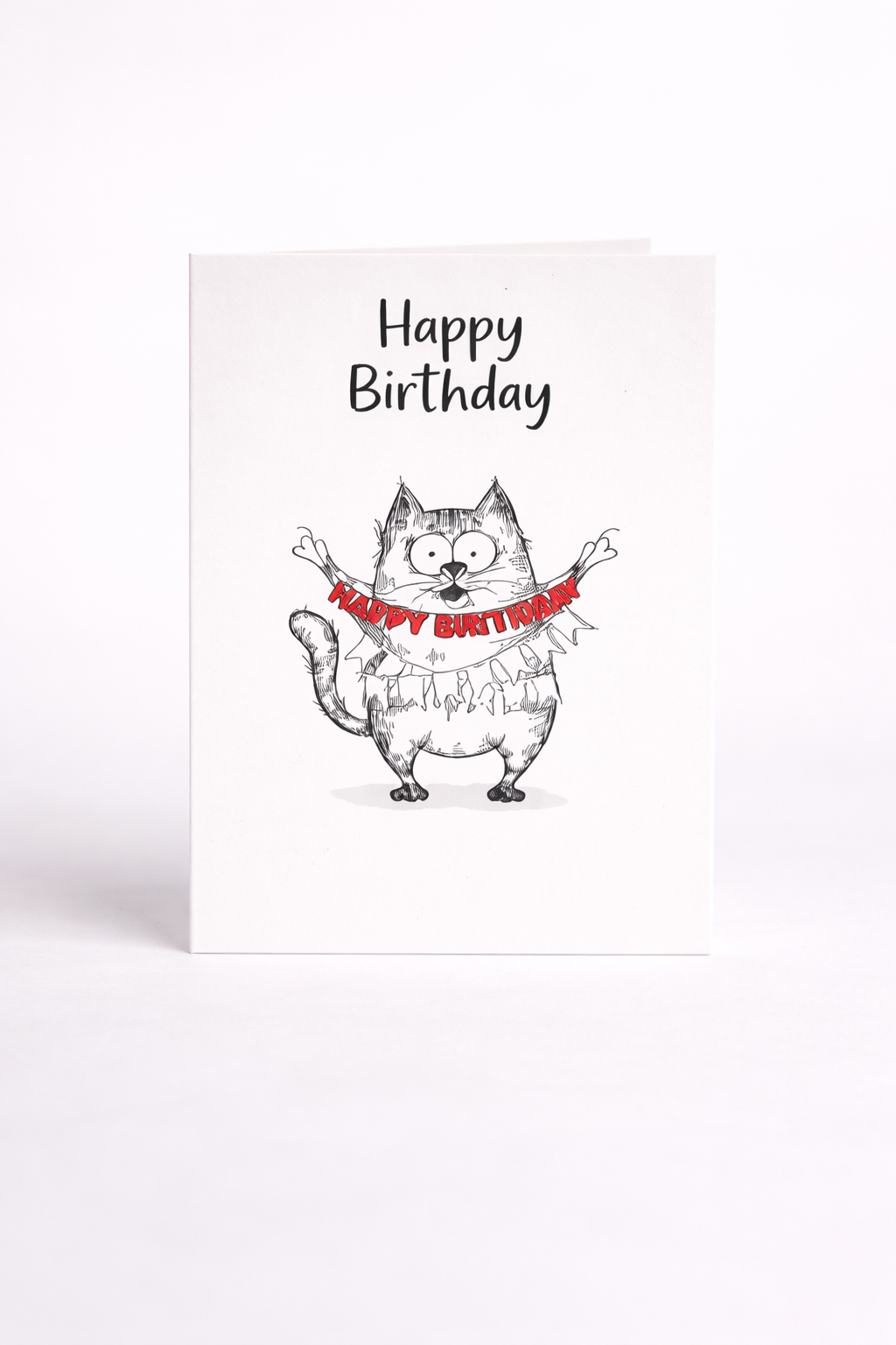 Happy Birthday Cat Card – Cute & Funny 5x7 Birthday Card for Cat Lovers (Choose Your Design)