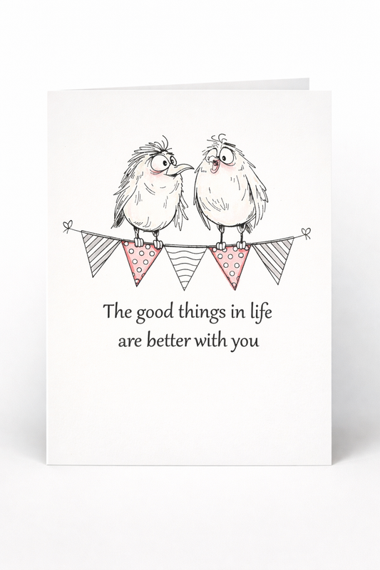 Two Birds Encouragement Card – Multiple Sentiments Available