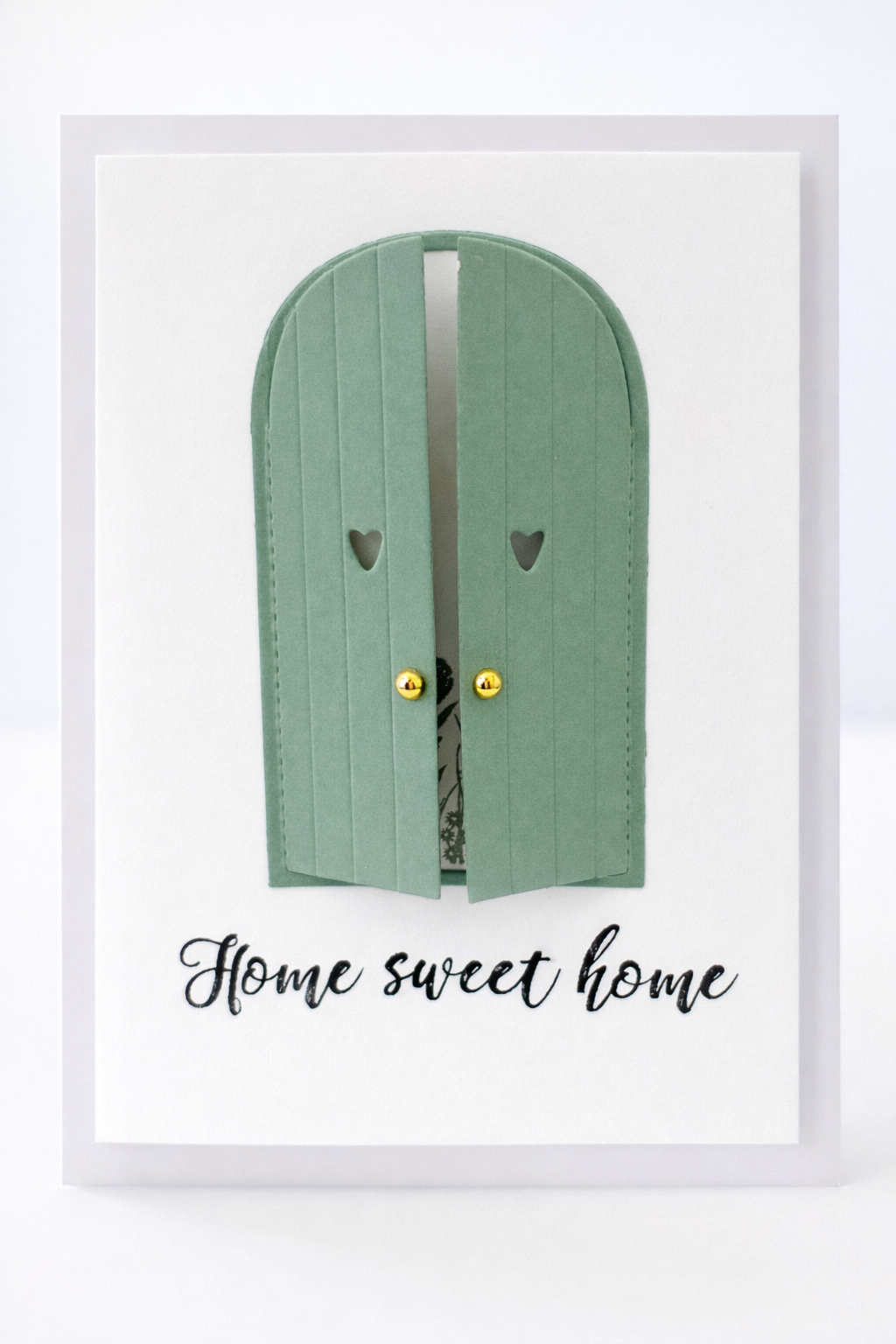 Home Sweet Home Door Card – Handmade New Home Greeting Card with Opening Doors