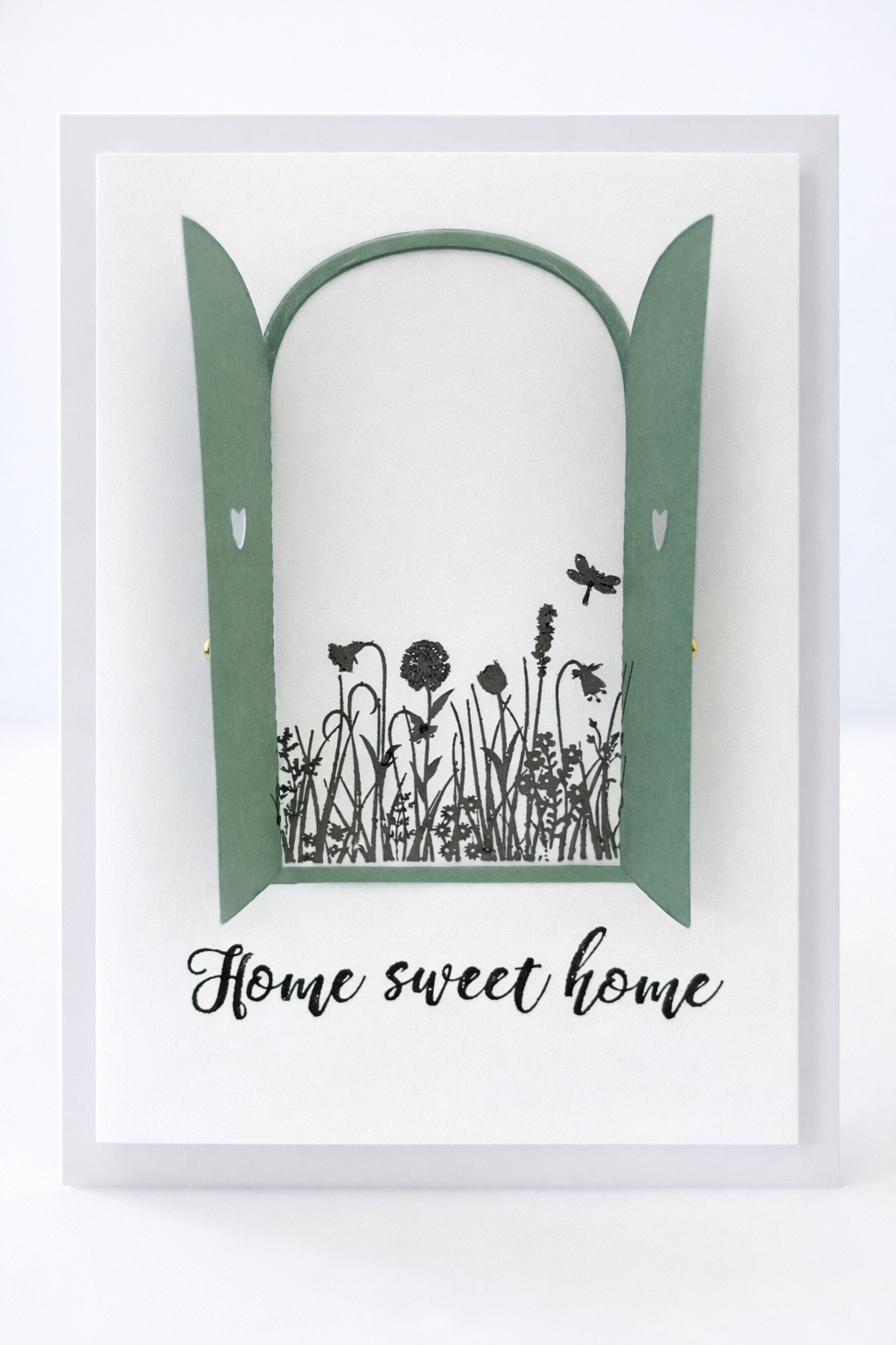 Home Sweet Home Door Card – Handmade New Home Greeting Card with Opening Doors
