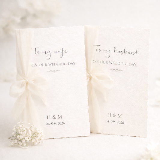 Handmade Personalized Vow Booklets – Wedding Day Set